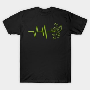 Green Heartbeat Ends In Plants - Vegetarism - Go Vegan T-Shirt